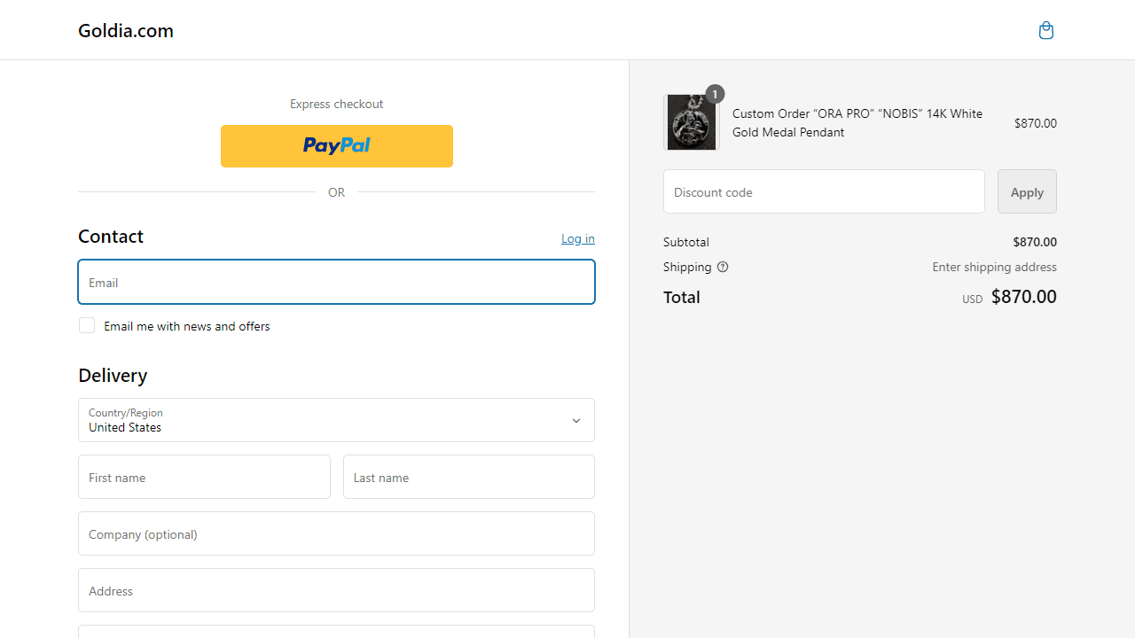 How to apply Goldia coupon code